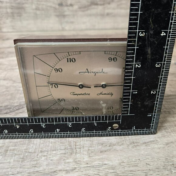 Vintage Airguide Desk Temperature Humidity Gauge Mid Century Modern Air Guide - Picture 8 of 9